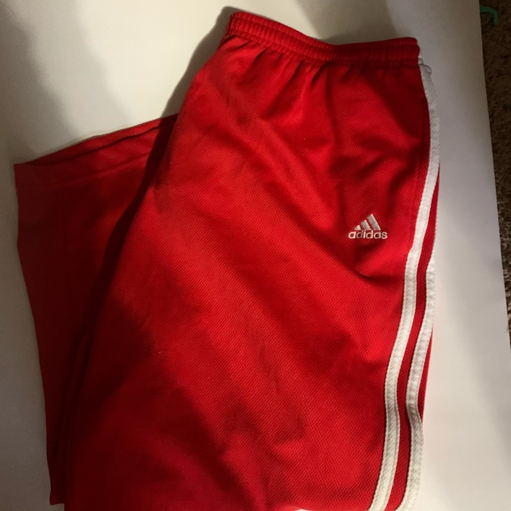 💥Adidas Red Capri Workout Pants- Xl Women